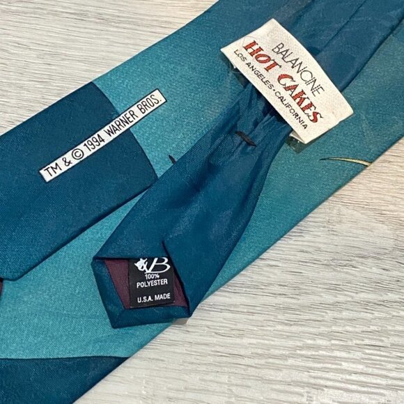 Rare Vintage Warner Brothers Tweety and Sylvester Golfing Necktie 58in Made USA - Picture 2 of 5